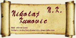 Nikolaj Kumović vizit kartica